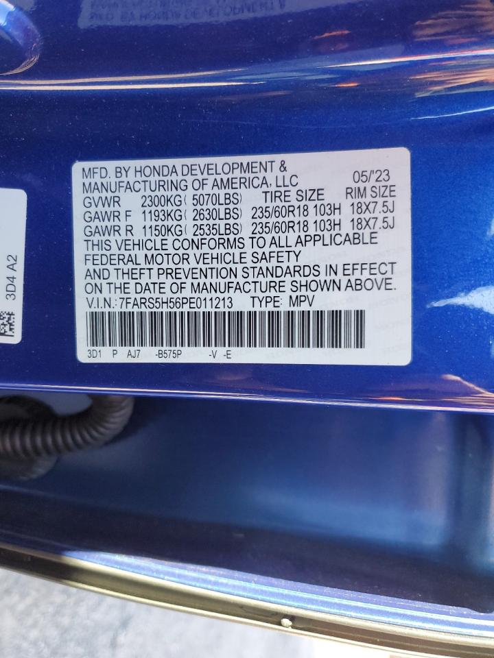 2023 Honda Cr-V Sport VIN: 7FARS5H56PE011213 Lot: 84633125