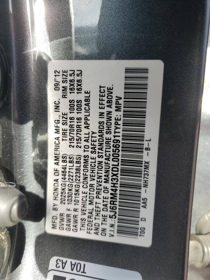 2013 Honda Cr-V Lx VIN: 5J6RM4H3XDL005691 Lot: 90523935