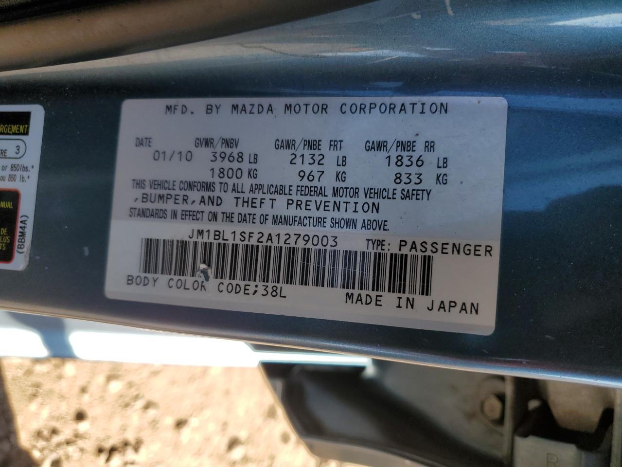 2010 Mazda 3 I VIN: JM1BL1SF2A1279003 Lot: 82360635