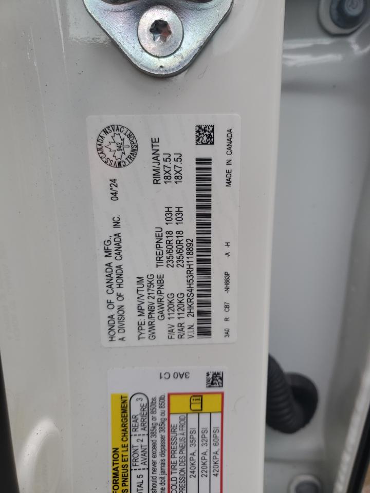 2024 Honda Cr-V Sport VIN: 2HKRS4H53RH118892 Lot: 89817705