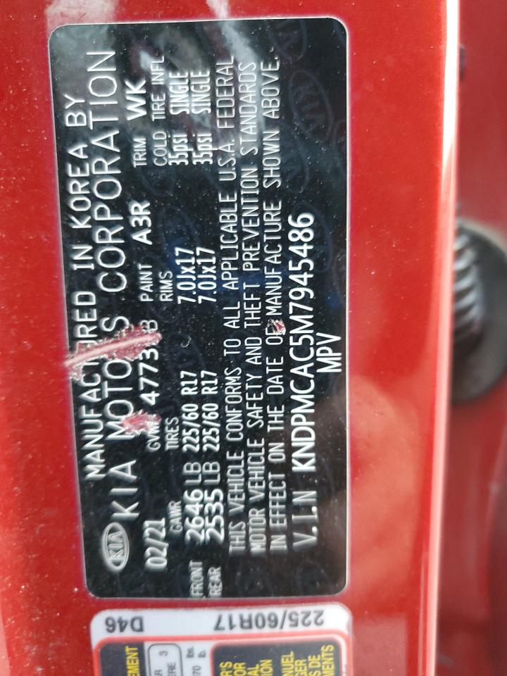 2021 Kia Sportage Lx VIN: KNDPMCAC5M7945486 Lot: 82233485