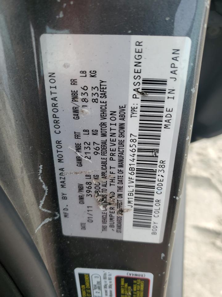 2011 Mazda 3 I VIN: JM1BL1VF6B1446587 Lot: 86193885