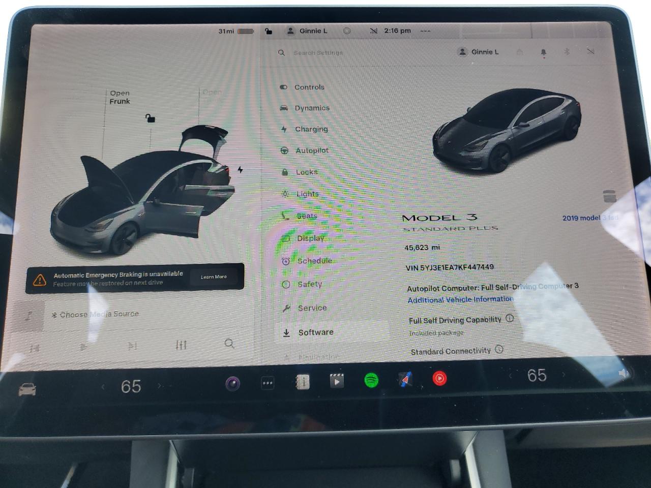 2019 Tesla Model 3 VIN: 5YJ3E1EA7KF447449 Lot: 84914475