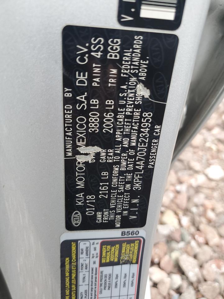 2018 Kia Forte Lx VIN: 3KPFL4A70JE234958 Lot: 82676515