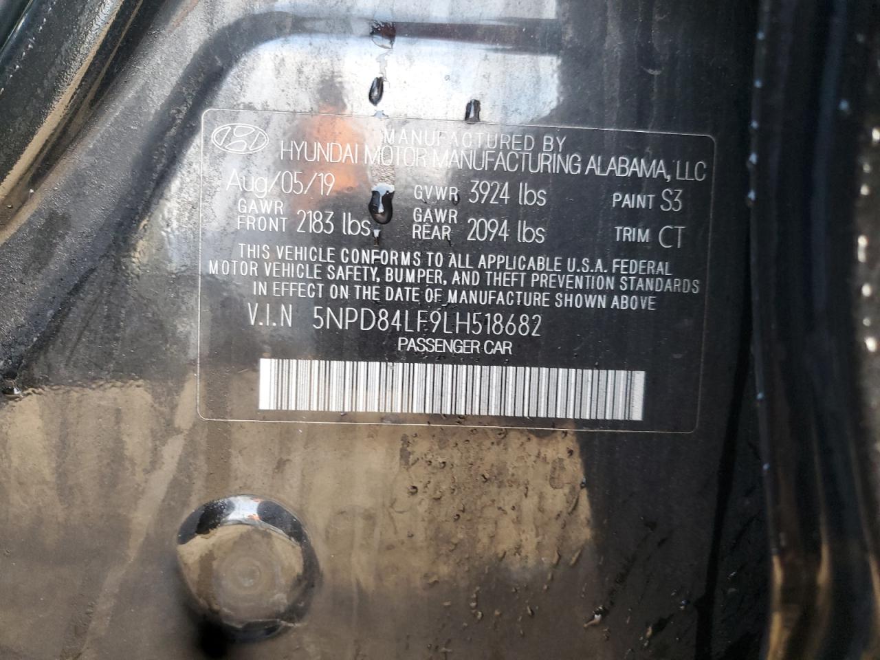 2020 Hyundai Elantra Sel VIN: 5NPD84LF9LH518682 Lot: 86474105