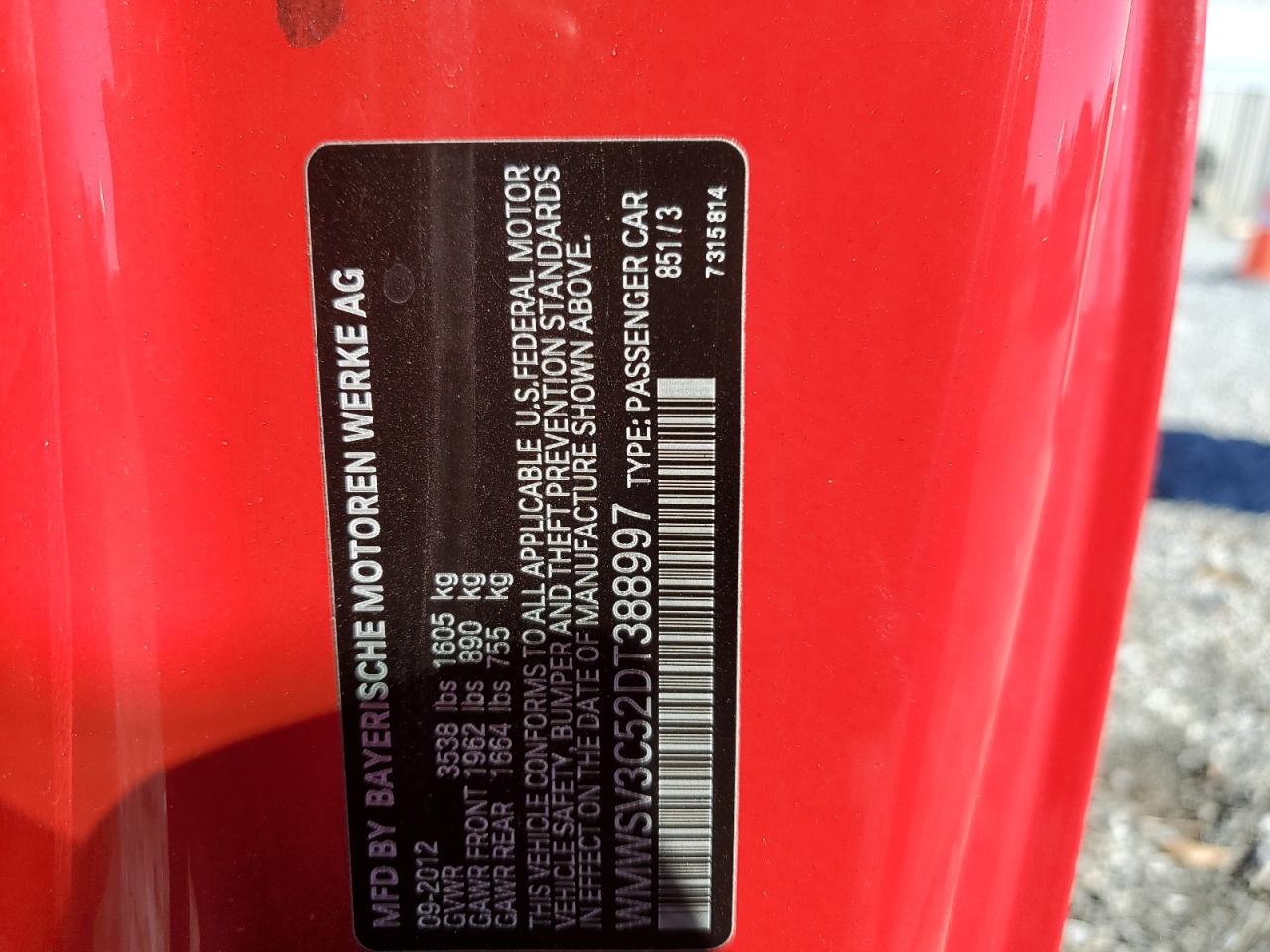 2013 Mini Cooper S VIN: WMWSV3C52DT388997 Lot: 90607235