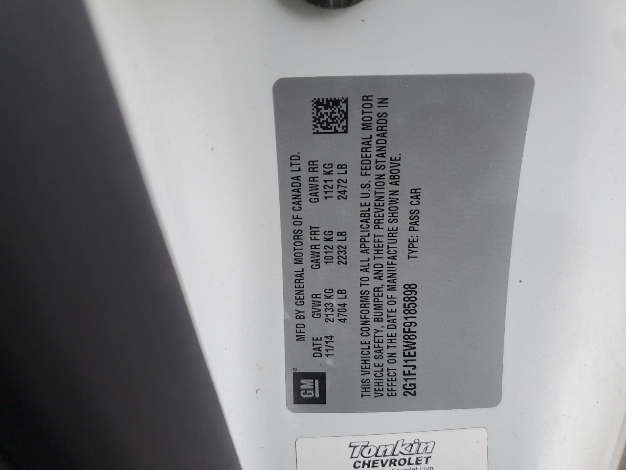 2015 Chevrolet Camaro 2Ss VIN: 2G1FJ1EW8F9185898 Lot: 82320445