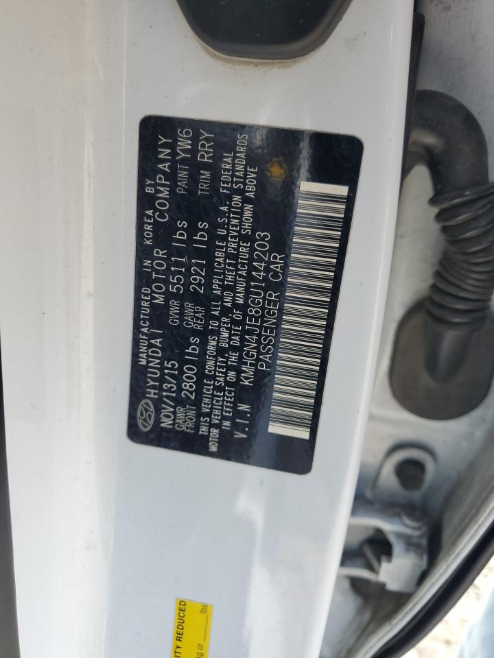 2016 Hyundai Genesis 3.8L VIN: KMHGN4JE8GU144203 Lot: 82009725