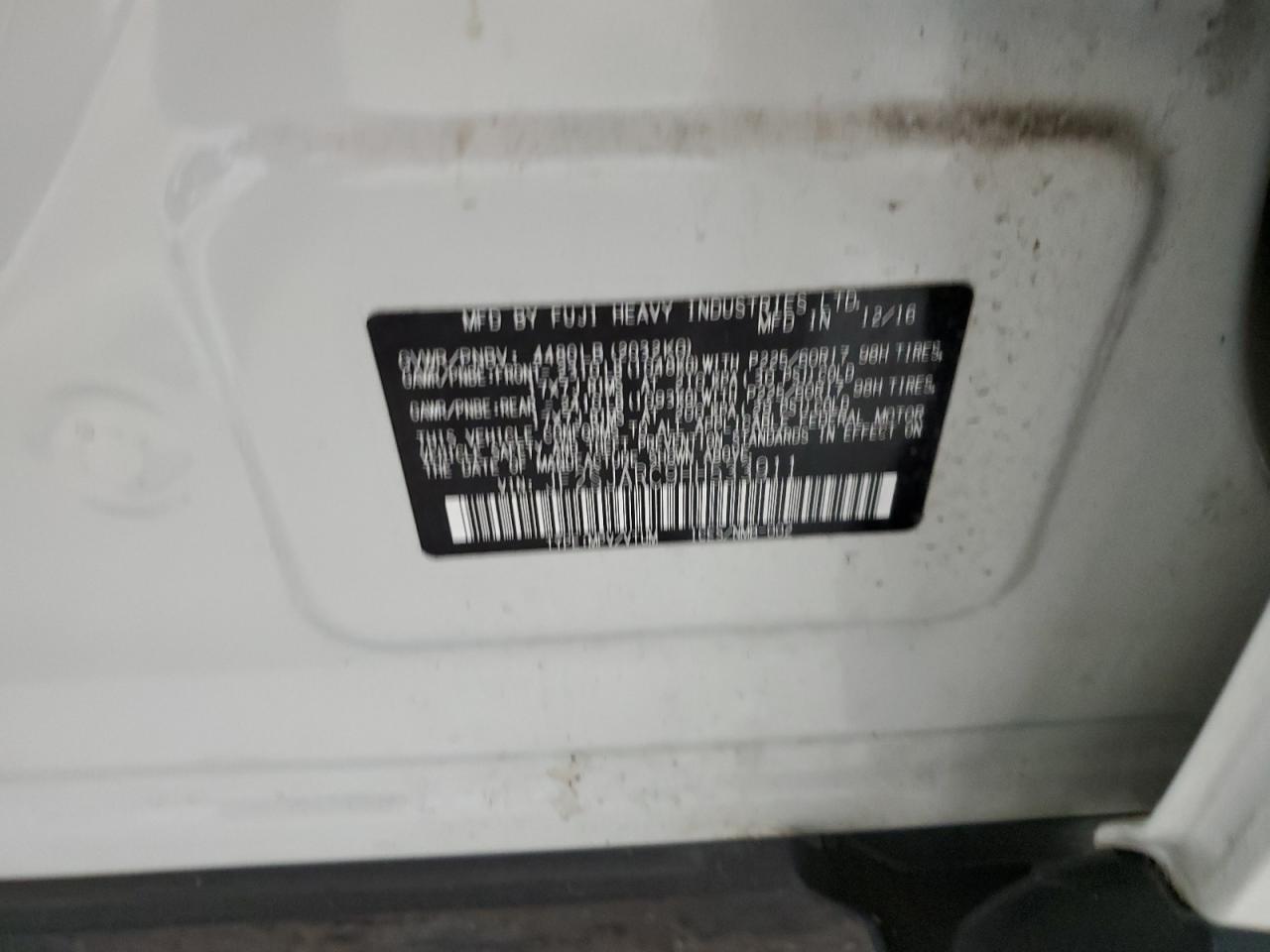 2017 Subaru Forester 2.5I Limited VIN: JF2SJARC9HH533911 Lot: 85484625