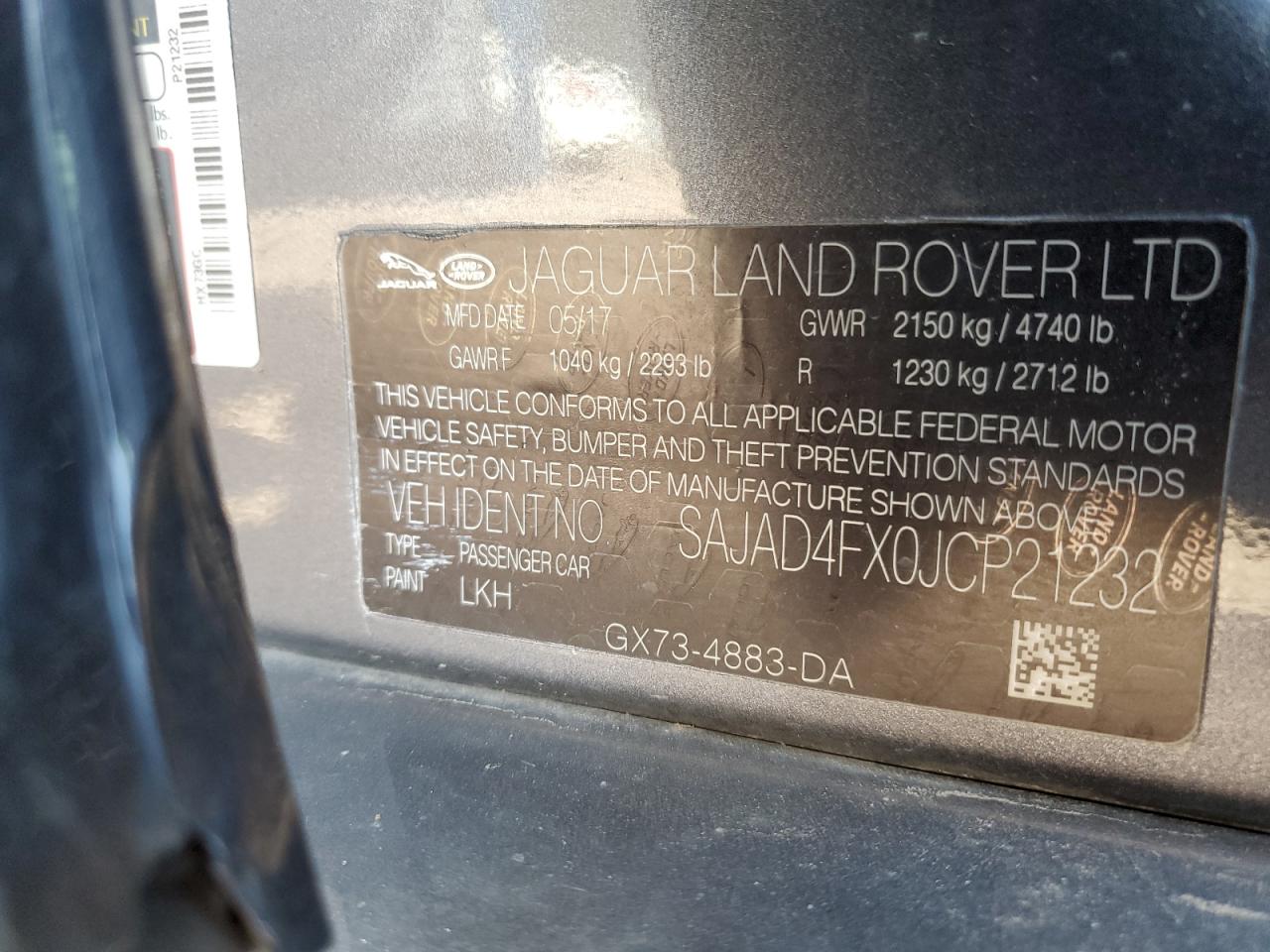 2018 Jaguar Xe Premium VIN: SAJAD4FX0JCP21232 Lot: 86804635