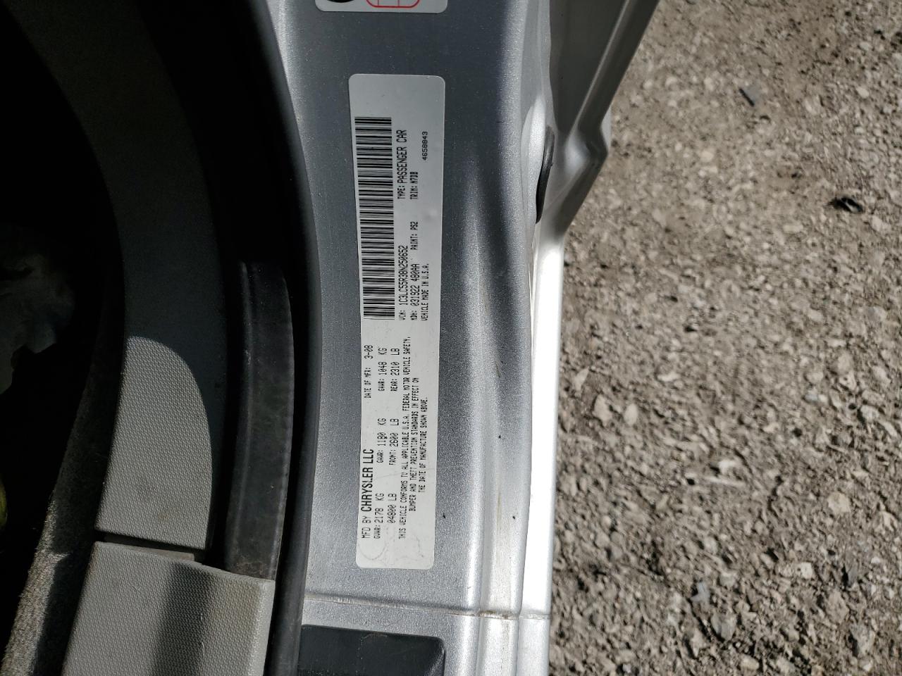 2008 Chrysler Sebring Touring VIN: 1C3LC55R38N250652 Lot: 82666675