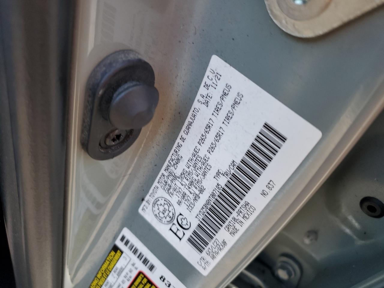 2022 Toyota Tacoma Double Cab VIN: 3TYDZ5BN8NT007185 Lot: 85504595