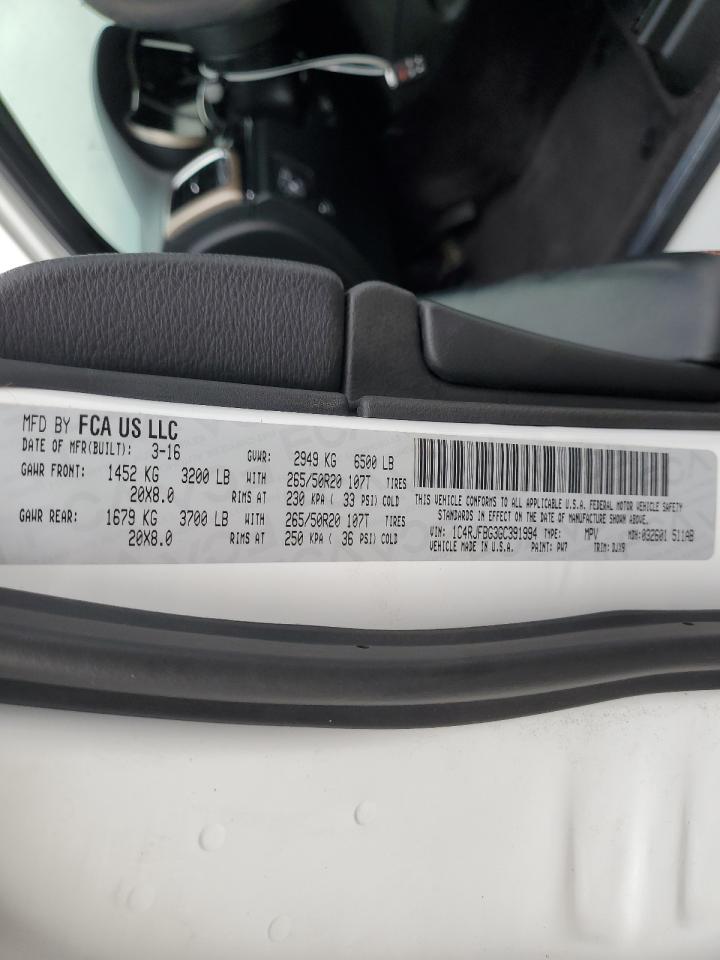 2016 Jeep Grand Cherokee Limited VIN: 1C4RJFBG3GC391994 Lot: 82284405