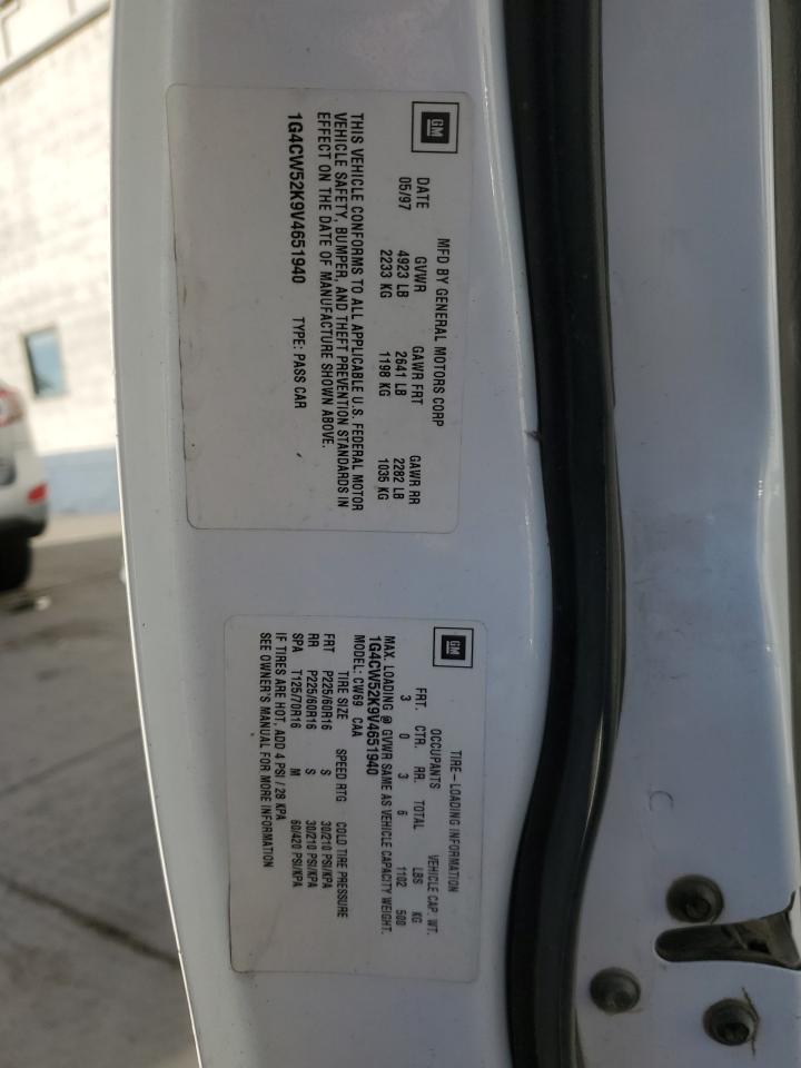 1997 Buick Park Avenue VIN: 1G4CW52K9V4651940 Lot: 87292555