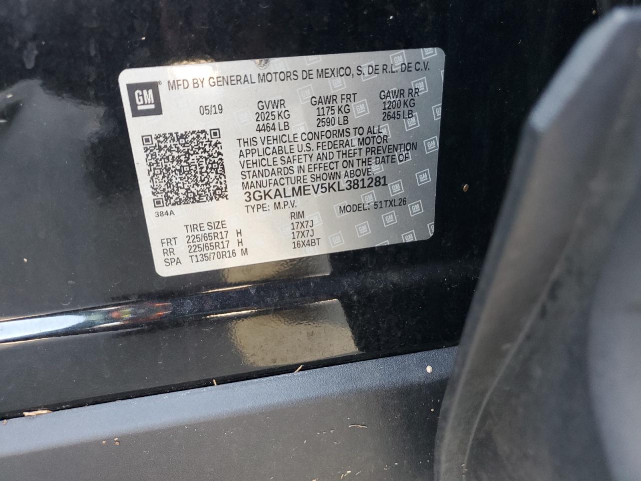 2019 GMC Terrain Sle VIN: 3GKALMEV5KL381281 Lot: 90615765