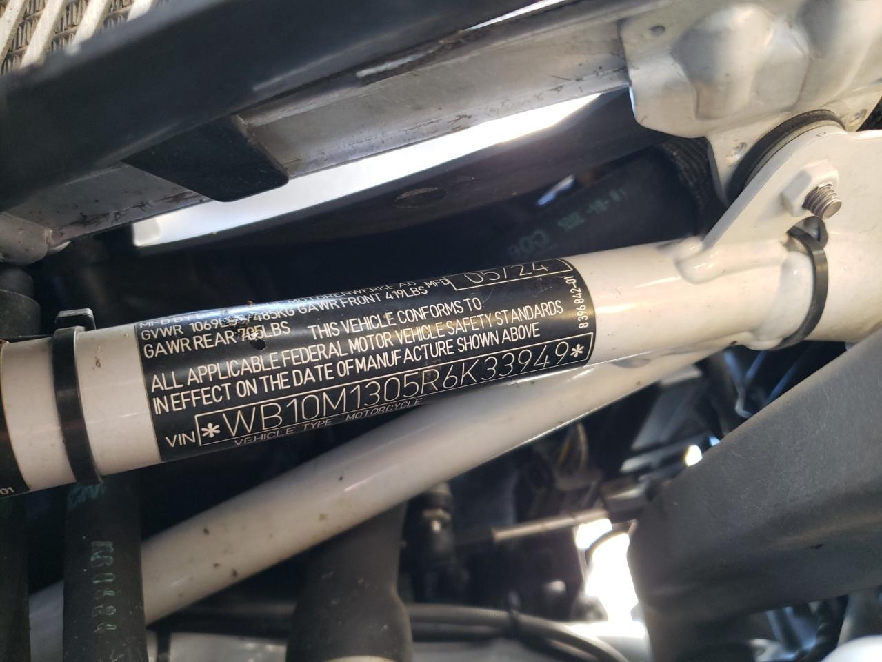 2024 BMW R 1250 Gs Adventure VIN: WB10M1305R6K33949 Lot: 87295605