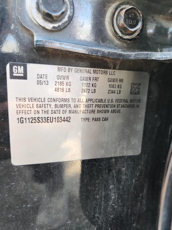 2014 Chevrolet Impala Lt VIN: 1G1125S33EU103442 Lot: 84795945