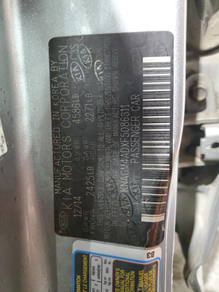 2015 Kia Optima Hybrid VIN: KNAGM4ADXF5086311 Lot: 82640175