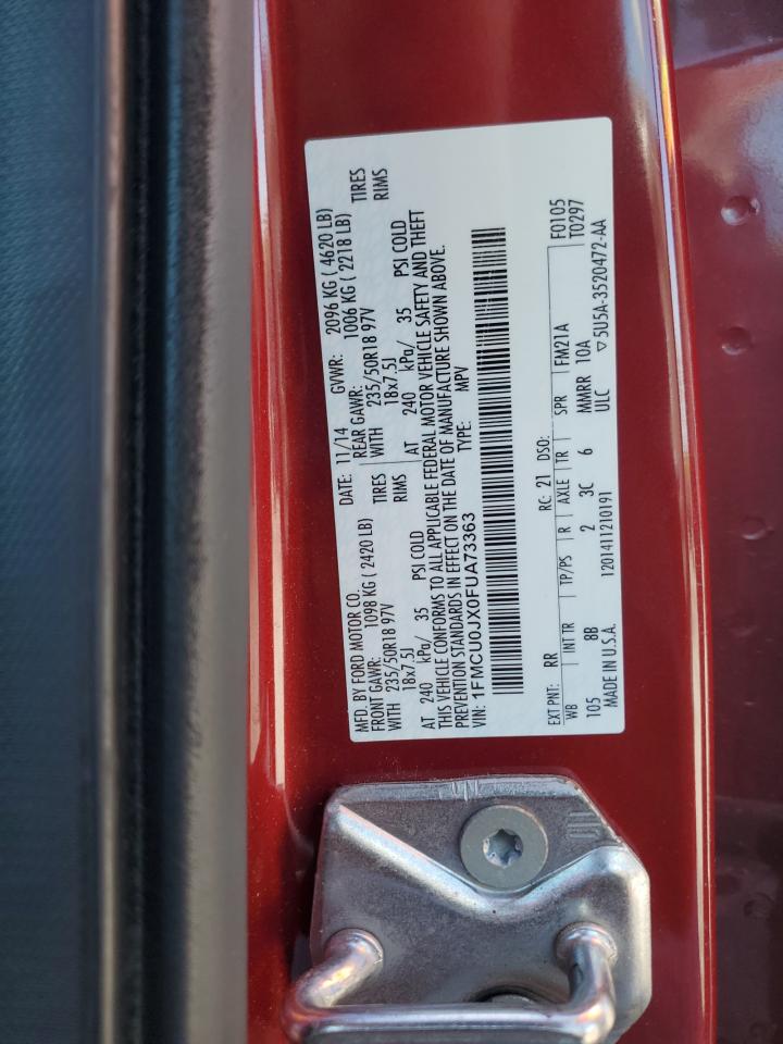 2015 Ford Escape Titanium VIN: 1FMCU0JX0FUA73363 Lot: 90400185