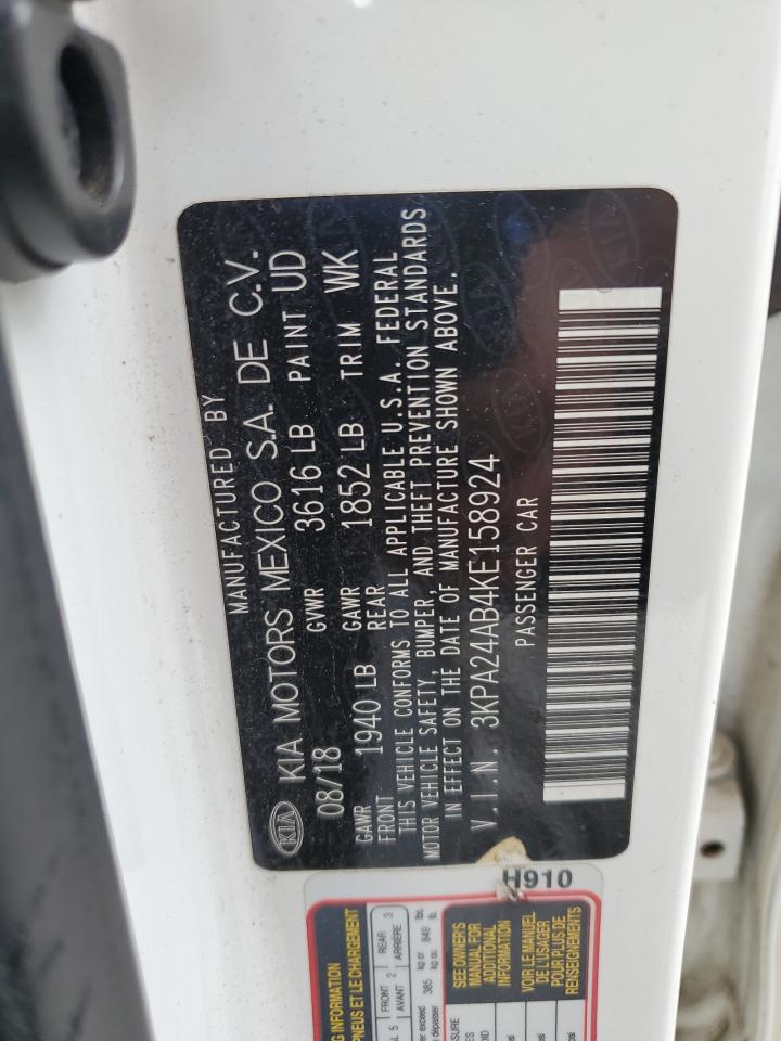2019 Kia Rio S VIN: 3KPA24AB4KE158924 Lot: 80103775