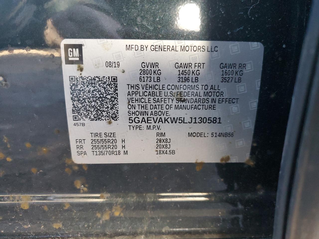 2020 Buick Enclave Essence VIN: 5GAEVAKW5LJ130581 Lot: 84746615