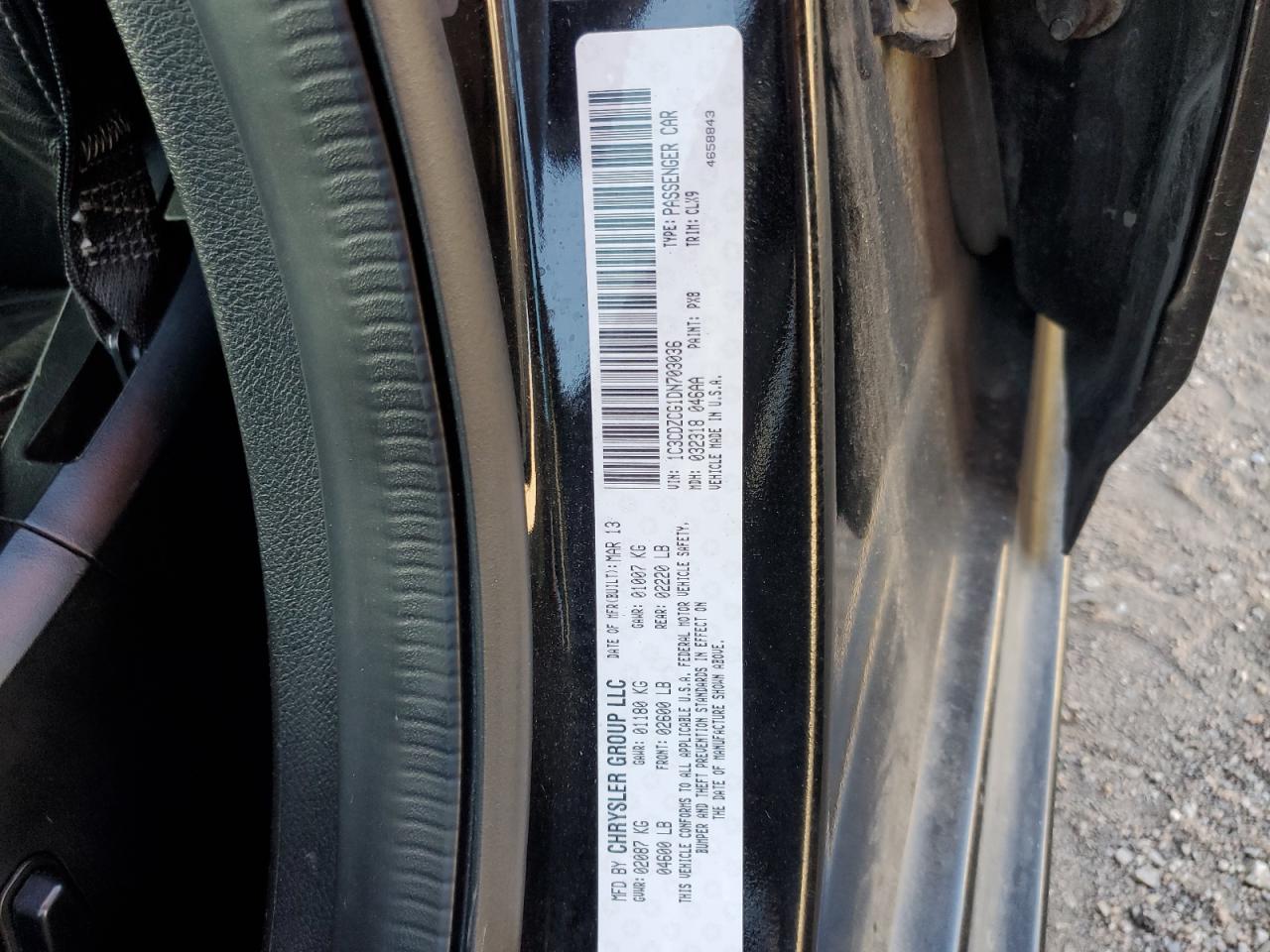 2013 Dodge Avenger Sxt VIN: 1C3CDZCG1DN703036 Lot: 81941565