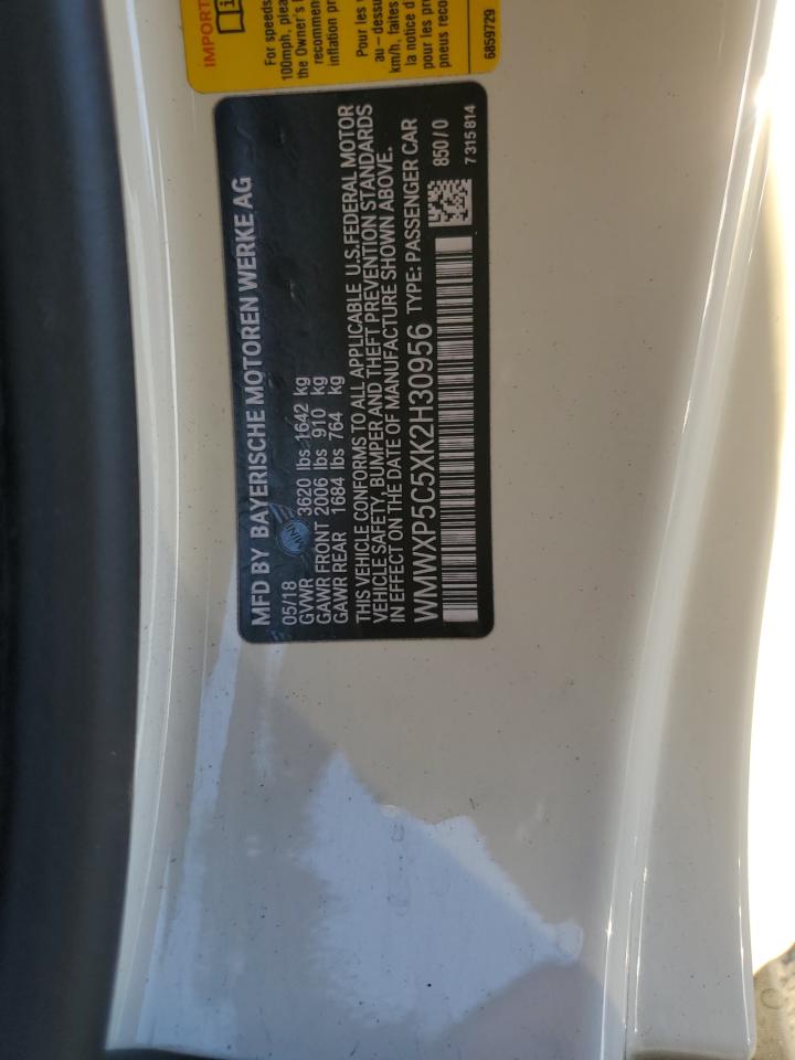 2019 Mini Cooper VIN: WMWXP5C5XK2H30956 Lot: 90322205