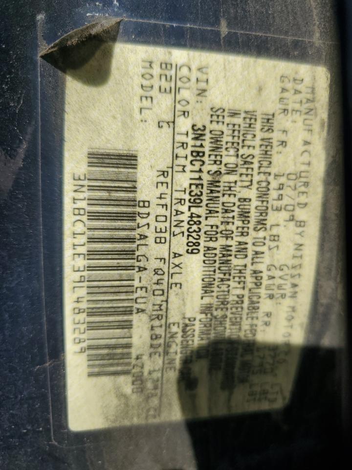 2009 Nissan Versa S VIN: 3N1BC11E39L483289 Lot: 85885205