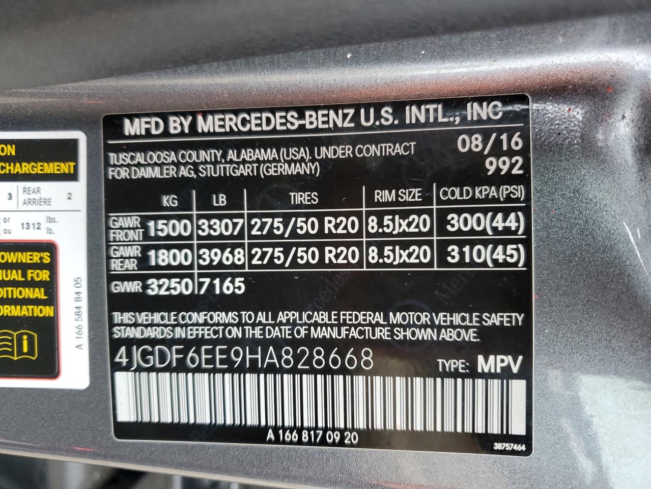 2017 Mercedes-Benz Gls 450 4Matic VIN: 4JGDF6EE9HA828668 Lot: 81888325