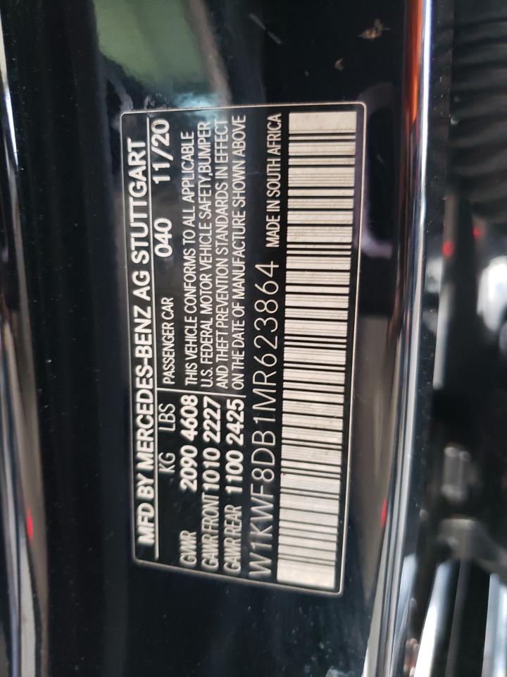 2021 Mercedes-Benz C 300 VIN: W1KWF8DB1MR623864 Lot: 90250295