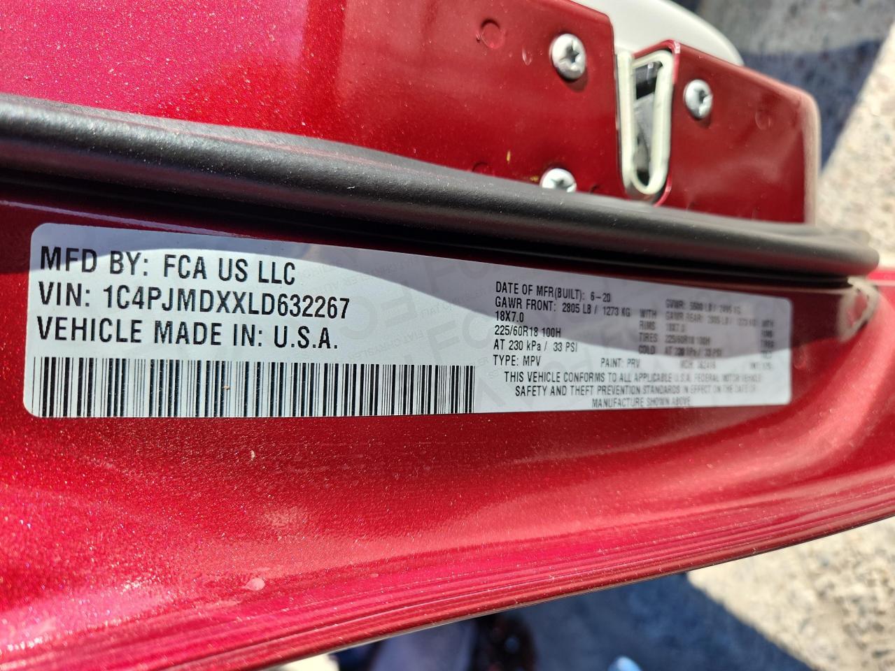 2020 Jeep Cherokee Limited VIN: 1C4PJMDXXLD632267 Lot: 85428035