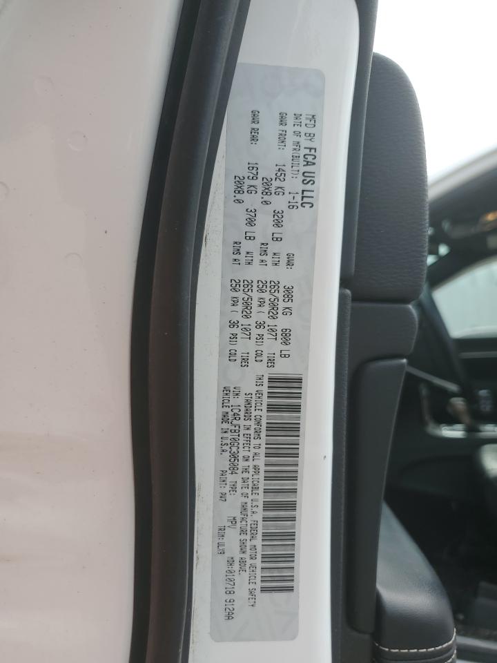 2016 Jeep Grand Cherokee Limited VIN: 1C4RJFBT0GC305084 Lot: 84743825