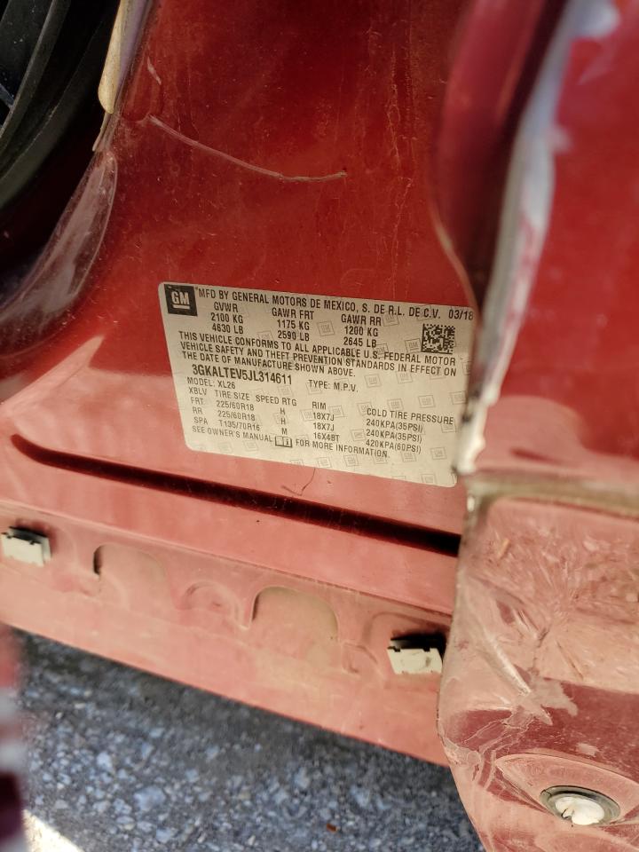 2018 GMC Terrain Sle VIN: 3GKALTEV5JL314611 Lot: 85859725