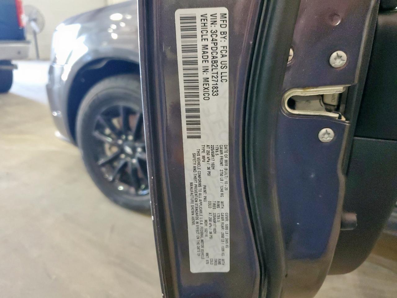 2020 Dodge Journey Se VIN: 3C4PDCAB2LT271833 Lot: 85117375