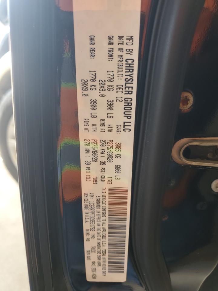 2013 Ram 1500 Longhorn VIN: 1C6RR7PT3DS531782 Lot: 85286365