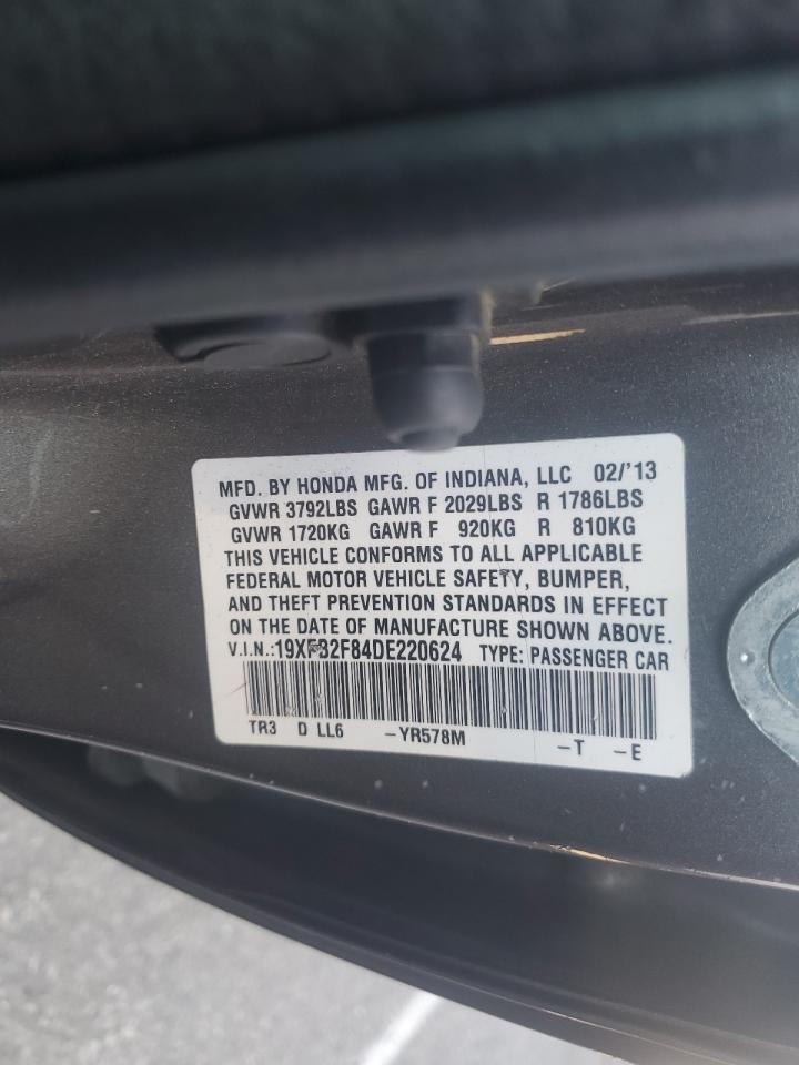 2013 Honda Civic Ex VIN: 19XFB2F84DE220624 Lot: 82005535