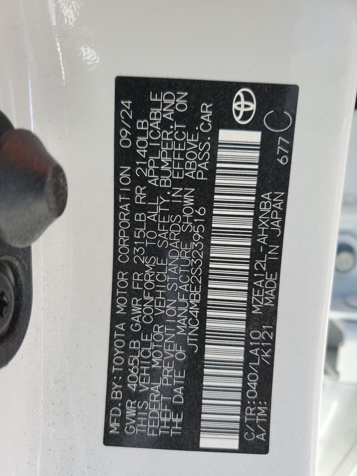 2025 Toyota Corolla Xse VIN: JTNC4MBE2S3239516 Lot: 86326385