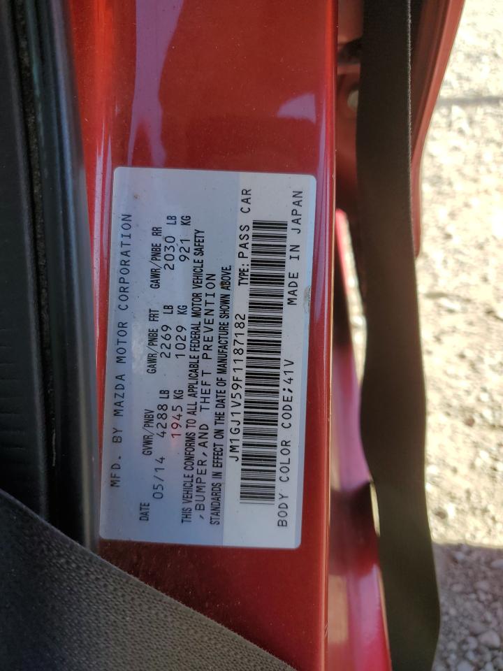 2015 Mazda 6 Touring VIN: JM1GJ1V59F1187182 Lot: 82212305