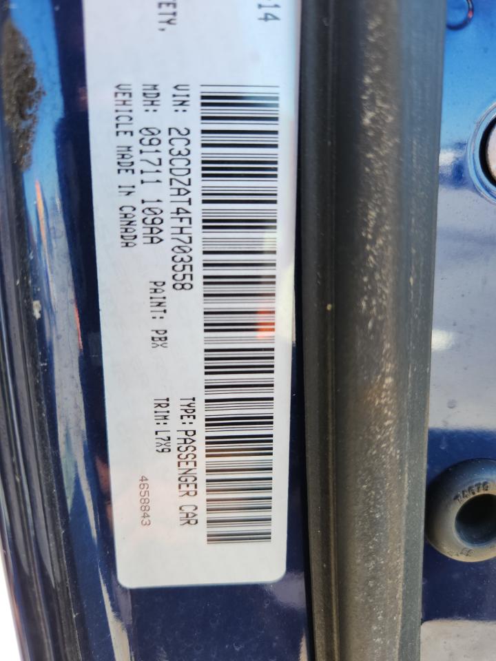 2015 Dodge Challenger Sxt VIN: 2C3CDZAT4FH703558 Lot: 90922955