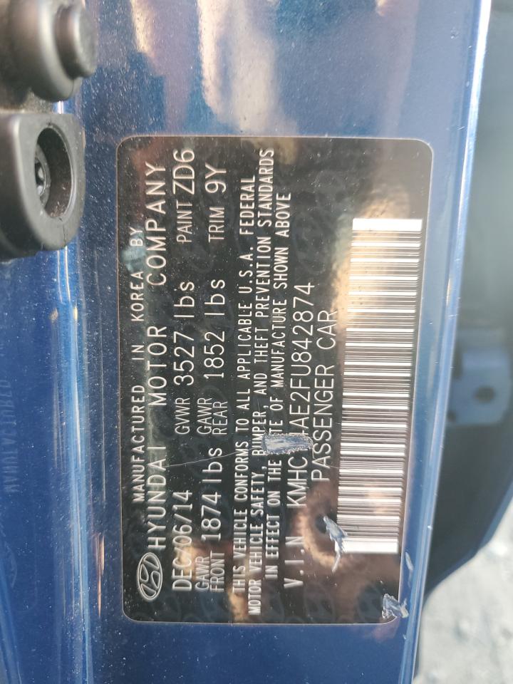 2015 Hyundai Accent Gls VIN: KMHCT4AE2FU842874 Lot: 82361395