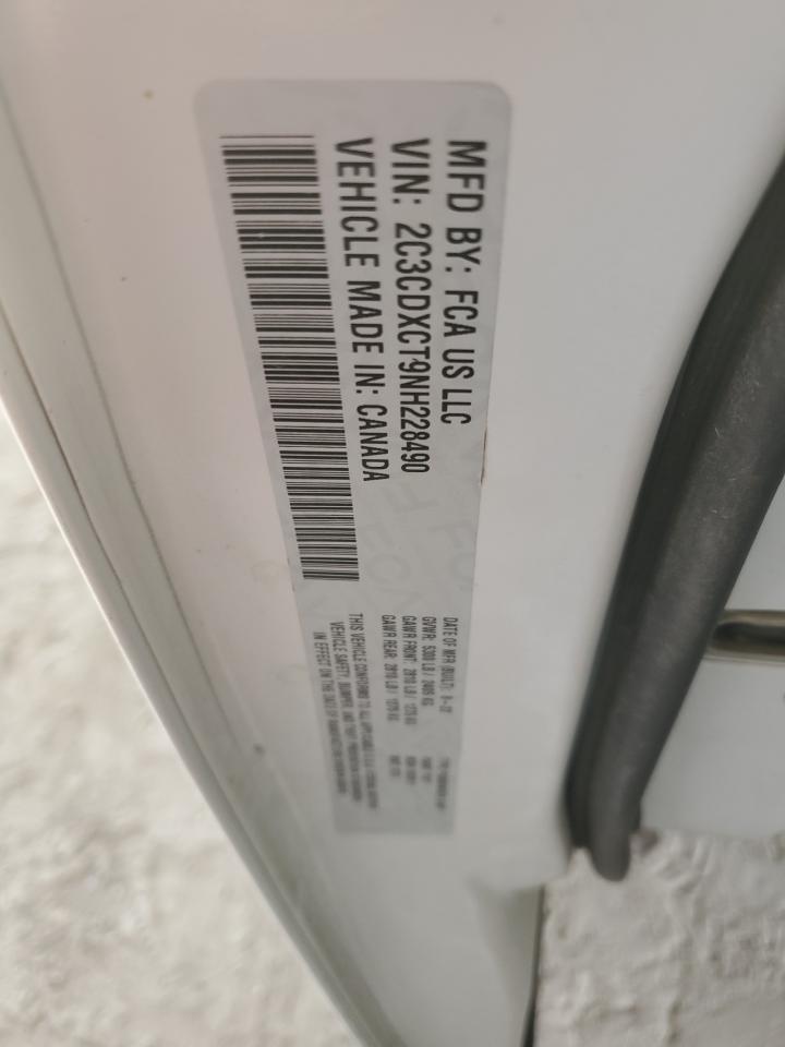 2022 Dodge Charger R/T VIN: 2C3CDXCT9NH228490 Lot: 85380235