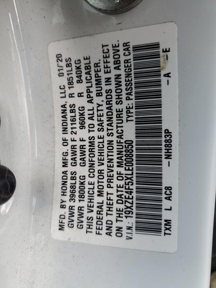 2020 Honda Insight Ex VIN: 19XZE4F5XLE008850 Lot: 86985895