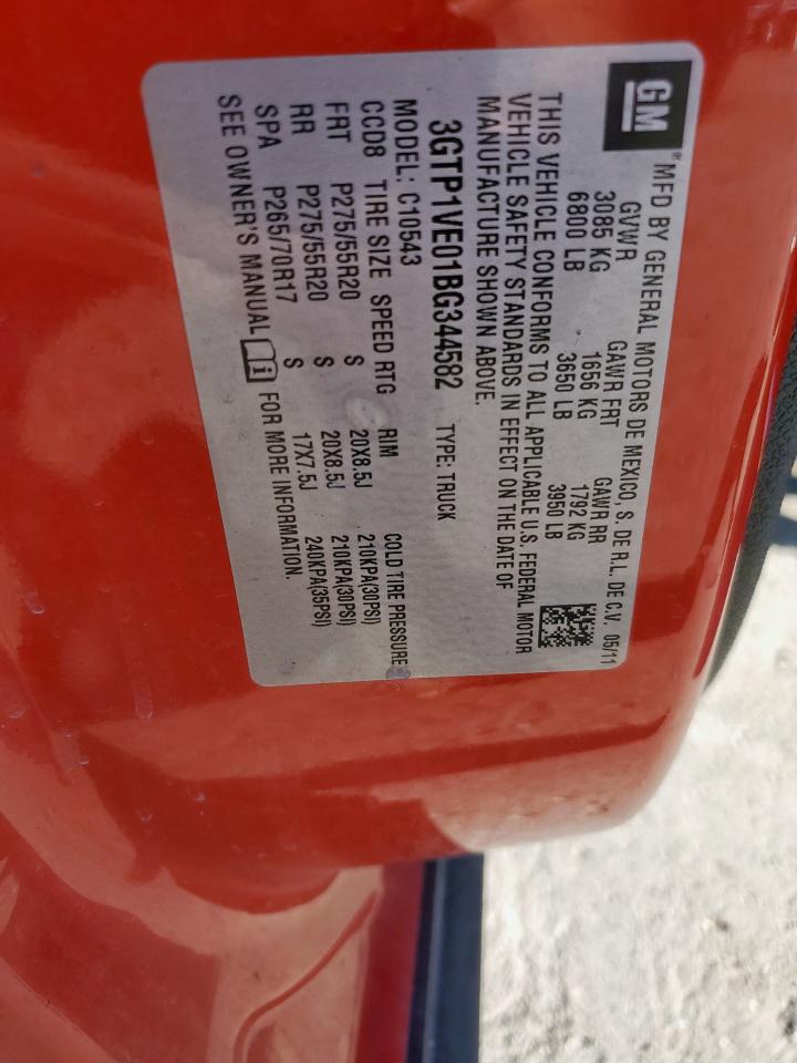 2011 GMC Sierra C1500 Sle VIN: 3GTP1VE01BG344582 Lot: 90866165