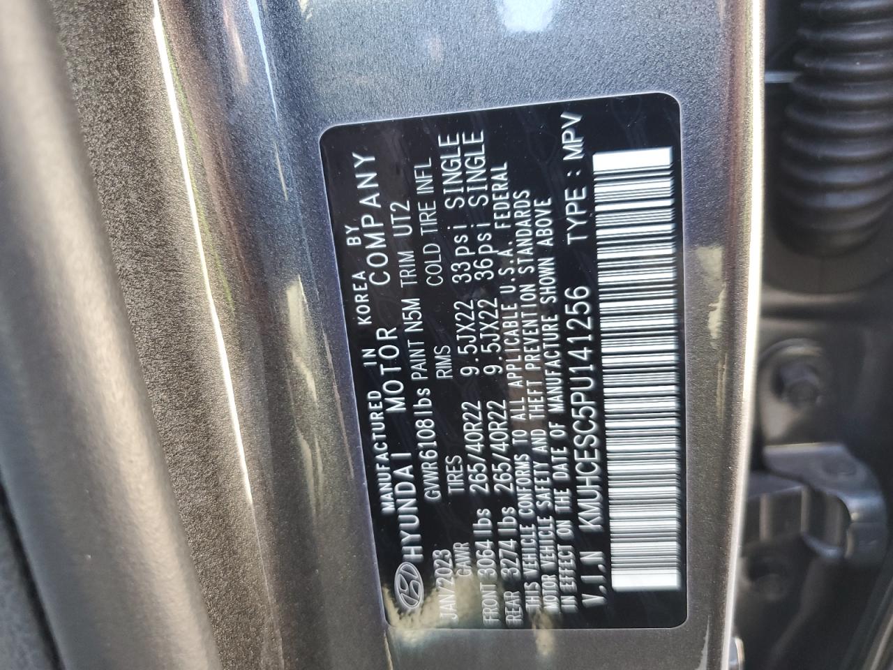 2023 Genesis Gv80 Base VIN: KMUHCESC5PU141256 Lot: 90705205