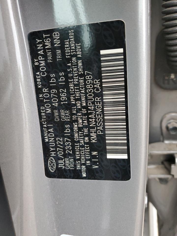 2023 Hyundai Elantra Limited VIN: KMHLN4AJ4PU038987 Lot: 82429165