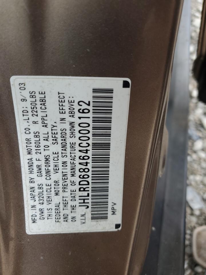 2003 Honda Cr-V Lx VIN: JHLRD68464C000162 Lot: 86727045