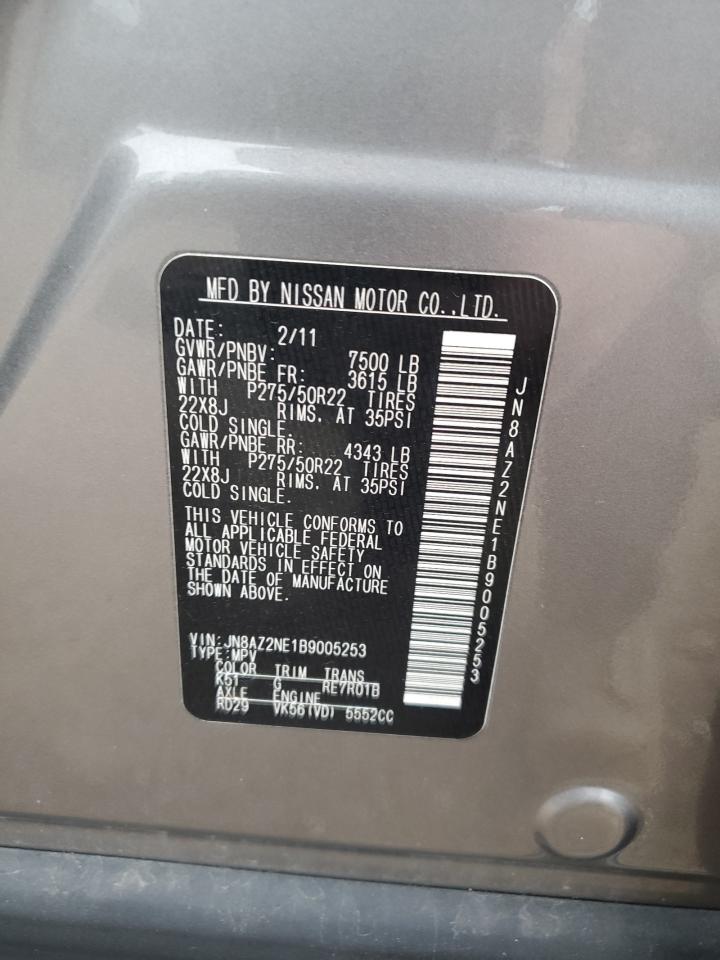 2011 Infiniti Qx56 VIN: JN8AZ2NE1B9005253 Lot: 82215565