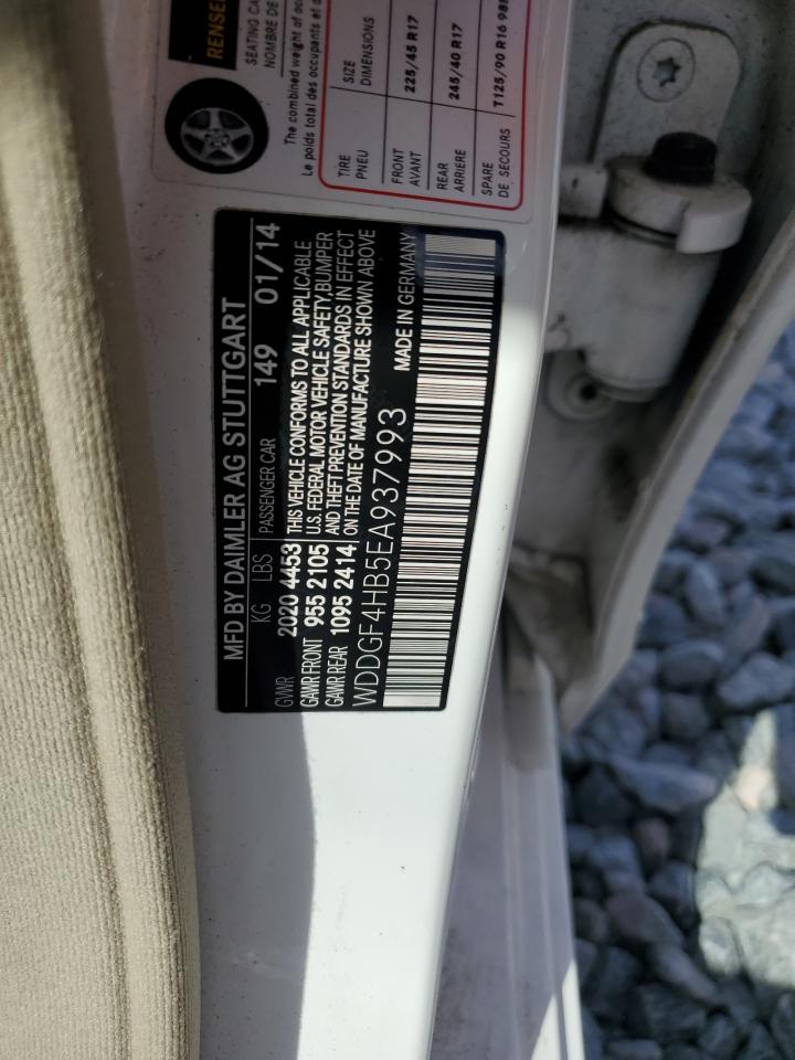 2014 Mercedes-Benz C 250 VIN: WDDGF4HB5EA937993 Lot: 86119835