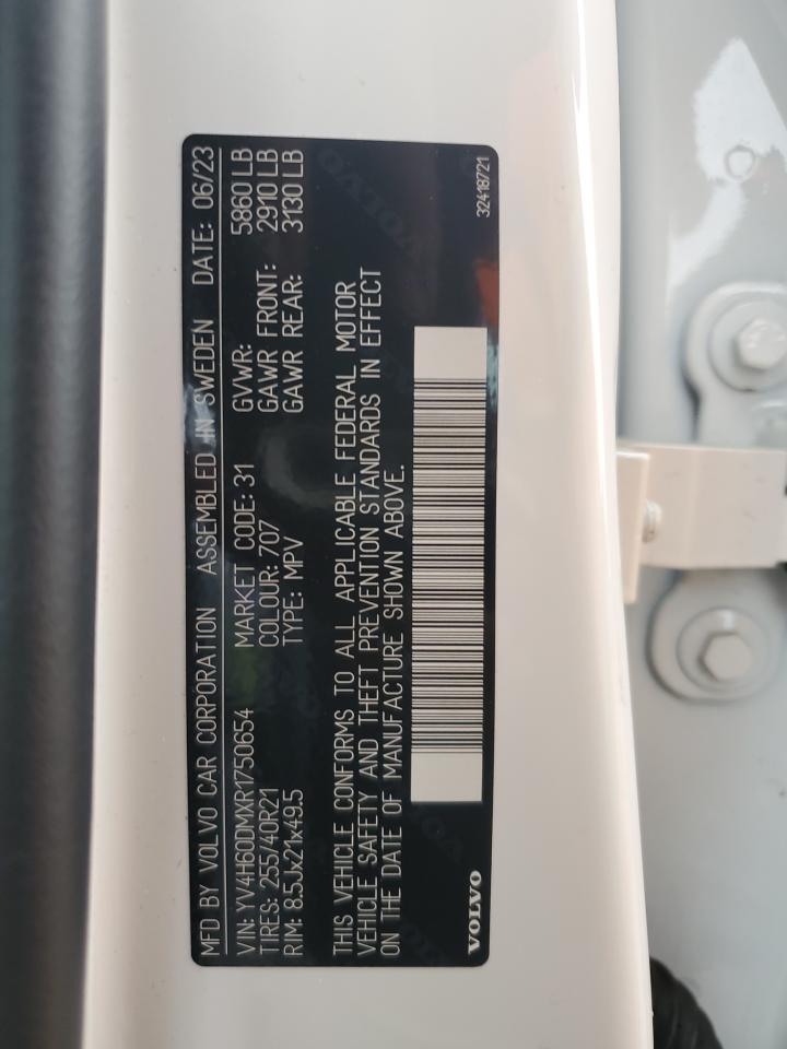 2024 Volvo Xc60 Ultimate VIN: YV4H60DMXR1750654 Lot: 82398925