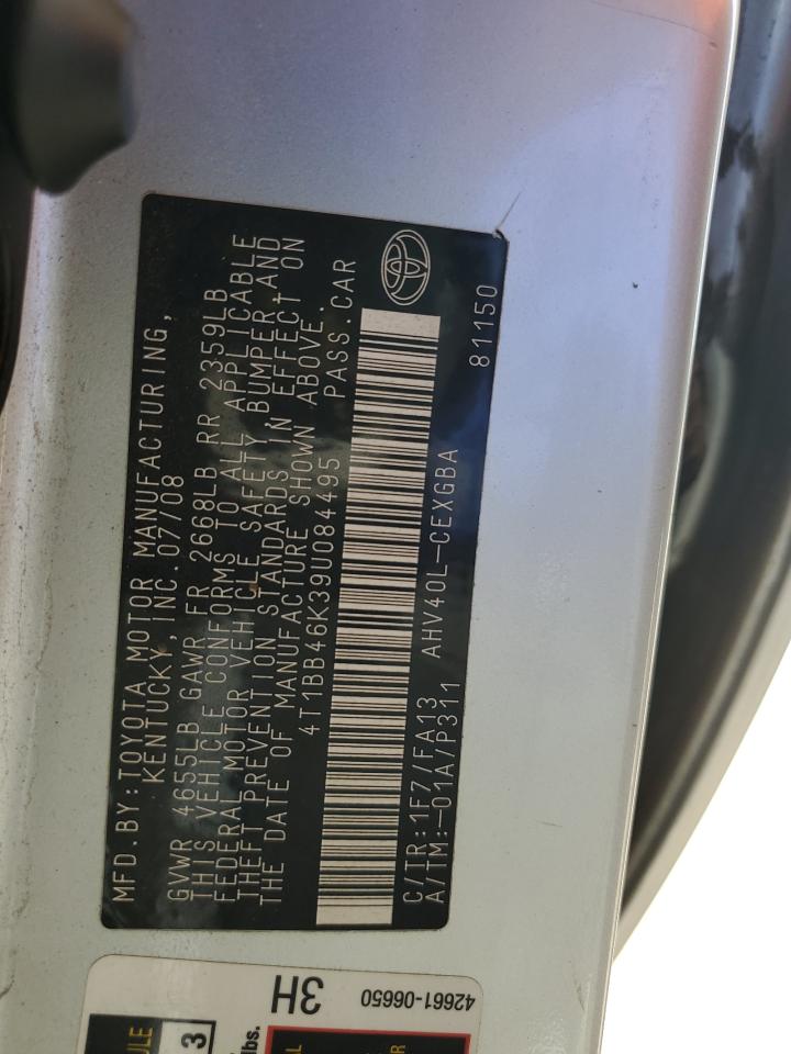 2009 Toyota Camry Hybrid VIN: 4T1BB46K39U084495 Lot: 82287735